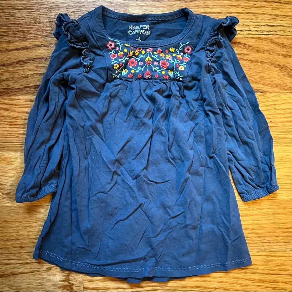 Harper Canyon blue floral dress size 12 months
